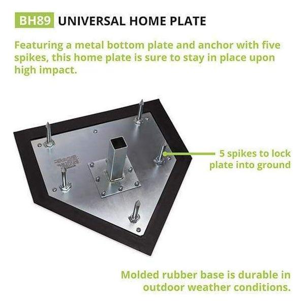 Champion Sports Metal Bottom Universal Home Plate BH89 – Baseball