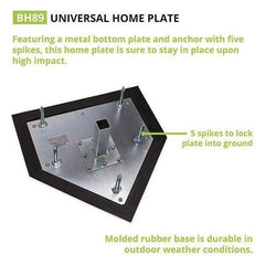 Champion Sports Metal Bottom Universal Home Plate BH89