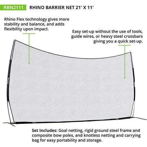 Champion Sports Rhino Flex Lacrosse Backstop Barrier Net RBN2111