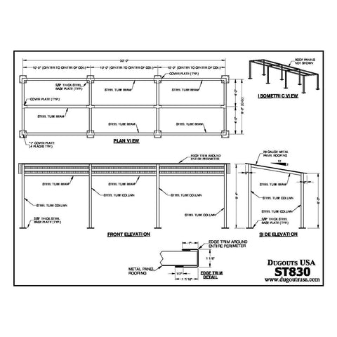 Dugouts USA Southern Steel Dugout Frames