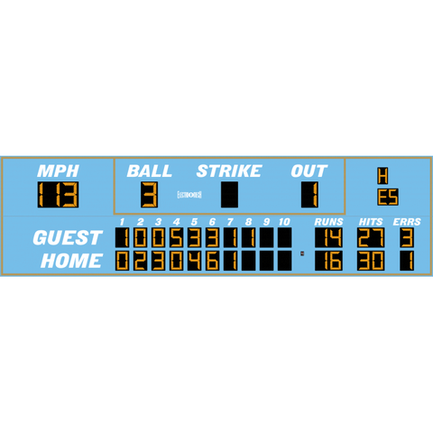 Electro-Mech LX178 Pro Size Ten Inning Baseball Scoreboards