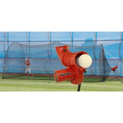 Heater Power Alley 360 12 in Lite Softball Machine & Power Alley 22 Ft. Cage PASOFT399_360