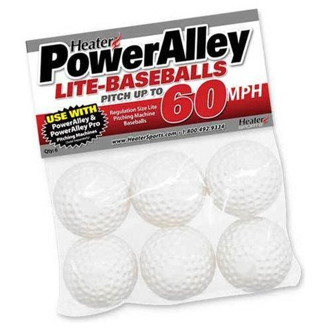 Heater PowerAlley 60 MPH White Lite Pitching Machine Baseballs