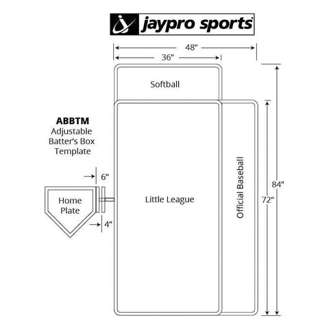 Jaypro Batter's Box Template - Adjustable ABBTM