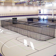 Jaypro Batting Cages - Ceiling Suspended, Retractable (70'L x 12'W x 11'H) BBC-700B