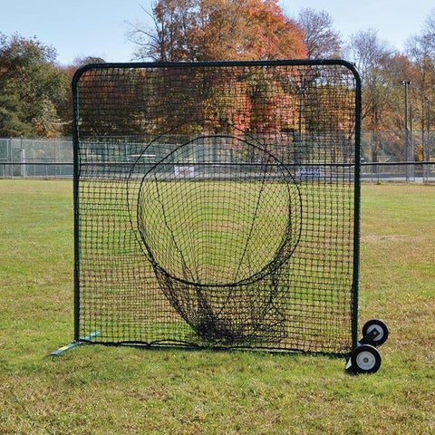 Jaypro Batting Practice Screen - 7'H x 7'W - Portable - Soft Toss (Black) PSTS-77