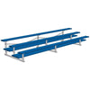 Image of Jaypro Bleacher - 15' (3 Row - Double Foot Plank) - All Aluminum (Powder Coated) BLDP-3ALPC