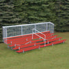 Image of Jaypro Bleacher - 21' (5 Row - Single Foot Plank with Guard Rail & Aisle) - Enclosed (Powder Coated) BLCH-521ASGRPC