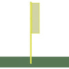 Image of Jaypro Foul Poles - Collegiate (Surface Mount) (12') - (Yellow) BBSBFP-12SM