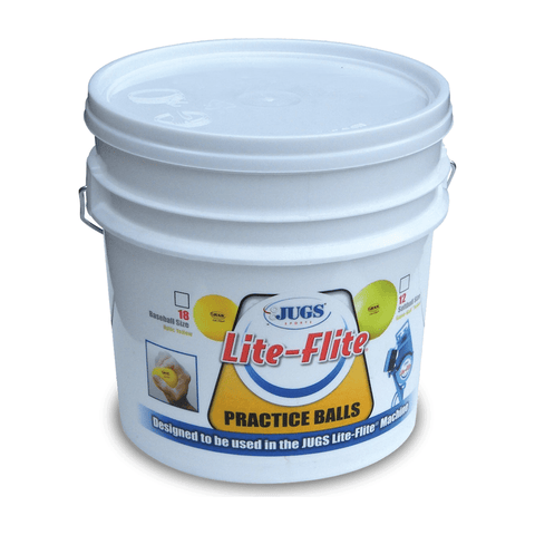 JUGS Bucket of Lite-Flite Baseballs or Softballs