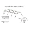 Image of MuhlTech Standard Batting Cage Package 30x12x10 #36 Net & Frame FMP3012
