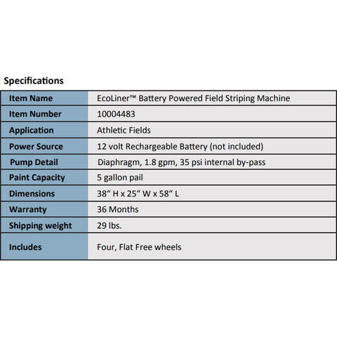 Newstripe EcoLiner Battery Powered Field Striper 10004483