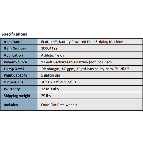 Newstripe EcoLiner Plus Battery Powered Field Striper 10004484