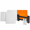 Image of Rogers Pro-Style Base Set w/ Double First Base White/Orange RPSB-2-DBL-FST-OR