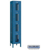 Image of Salsbury 15" Four Tier Vented Metal Locker 15" W x 78" H x 18" D (Unassembled)
