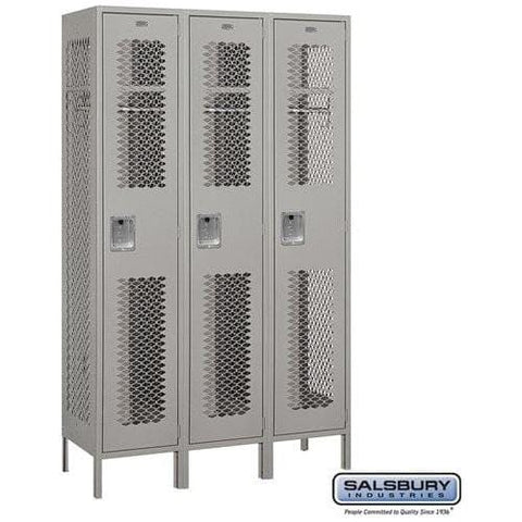 Salsbury 15" Single Tier Vented Metal Locker 45" W x 78" H x 15" D (Unassembled)