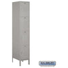 Image of Salsbury 15" Wide Four Tier Standard Metal Locker 15" W x 78" H x 15" D (Unassembled)