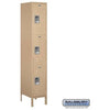 Image of Salsbury 15" Wide Triple Tier Standard Metal Locker 15" W x 78" H x 18" D (Unassembled)
