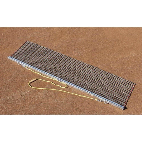 Trigon Sports 6’Wx18”L Infield Rigid Drag Mat w/ Drag Bar BDMR618