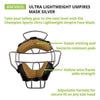 Image of Champion Ultra Lightweight Umpire Faceguard Silver BM300SL