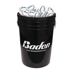 Baden Ballistic Pitching Machine Baseballs & One Ball Bucket (3 Dozen)