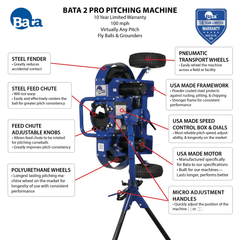 BATA 2 Pro Softball Pitching Machine PM BATA2 PRO SB 10