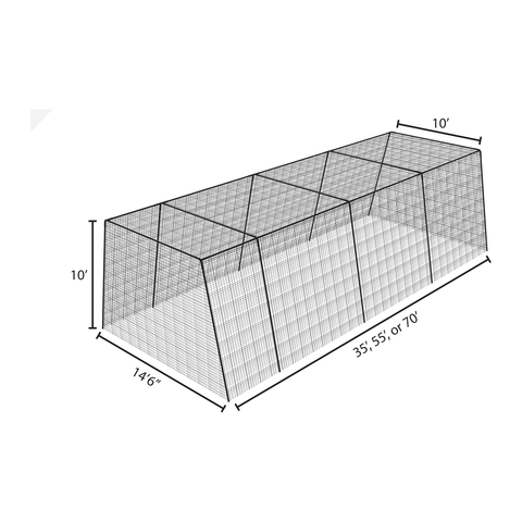 BCI 55' Freestanding Trapezoid Batting Cage (Complete) PDB-TRAP-55 COMP