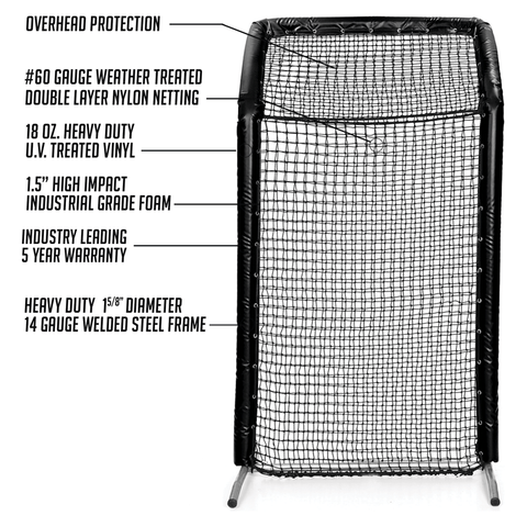 Better Baseball 8X4 Bullet Fastpitch Softball Screen w/ Overhead BULLETFPOH