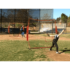 Bownet 7' x 7' Softball Pitch Thru Screen w/ Frame BowSC-R Combo