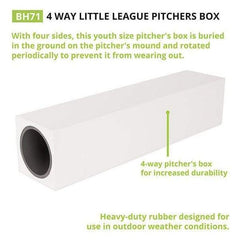 Champion Sports 4 Way Youth Pitcher's Box Pitching Rubber BH71