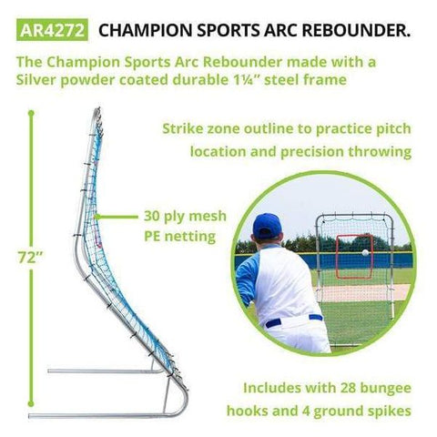 Champion Sports 42" X 72" Arc Rebounder Pitching Target AR4272