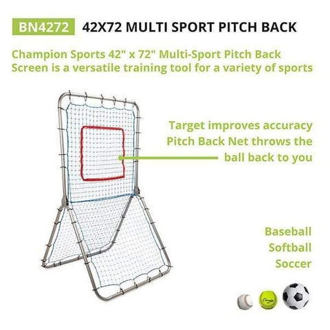 Champion Sports 42" x 72" Multi-Sport Pitch Back Screen BN4272