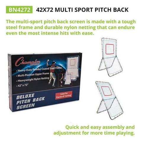 Champion Sports 42" x 72" Multi-Sport Pitch Back Screen BN4272