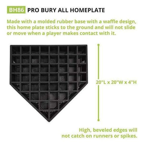 Champion Sports Waffle Bottom Pro Bury-All Home Plate BH86