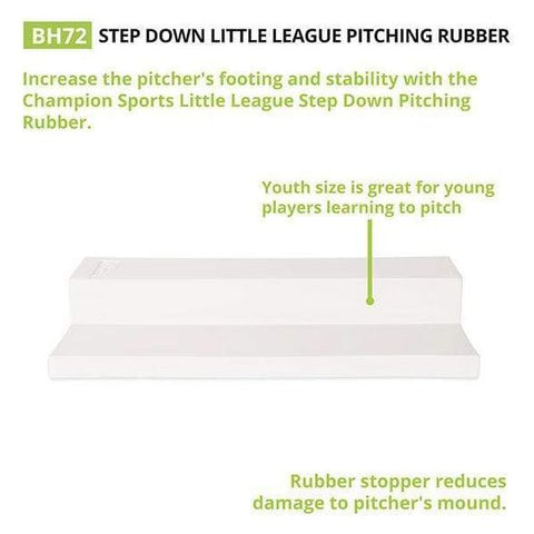 Champion Sports Youth Step Down Pitching Rubber BH72