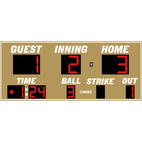 Electro-Mech LX124 Baseball Scoreboard With BSO Digits