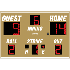 Electro-Mech LX1260 Full Size Baseball Scoreboard With BSO Digits
