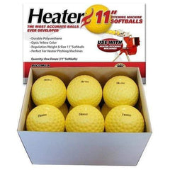 Heater 11'' Dimpled Pitching Machine Softballs (1 Dozen) PMB34