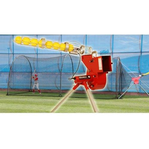 Heater Combo Pitching Machine w/ Xtender 24' Batting Cage HTRCMB899