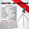 Image of Heater Jr. Baseball Pitching Machine w/ Xtender 24' Batting Cage BSC599