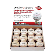 Heater Leather Pitching Machine Baseballs (1 Dozen) PMBL44_TOP_GRAIN