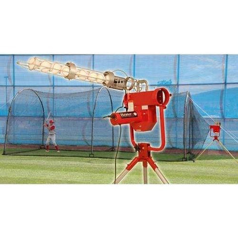 Heater Pro Curveball Baseball Pitching Machine w/ Xtender 24' Batting Cage HTRPRO799