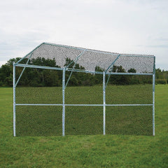 Jaypro Backstop Fence (3 Panel, 1 Center Overhang, 2 Wing Overhangs) - Permanent BSP-33-2