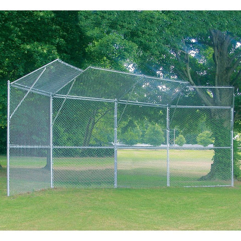 Jaypro Backstop Fence (4 Panel, 2 Center Overhang, 2 Wing Overhangs) - Permanent BSP-44-22