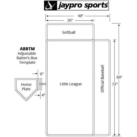 Jaypro Batter's Box Template - Adjustable ABBTM