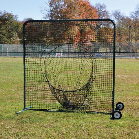 Jaypro Batting Practice Screen - 7'H x 7'W - Portable - Soft Toss (Black) PSTS-77