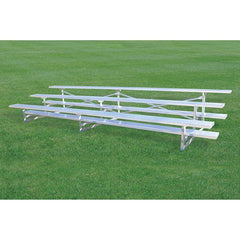 Jaypro Bleacher - 15' (3 Row - Single Foot Plank) - All Aluminum BLCH-3AL