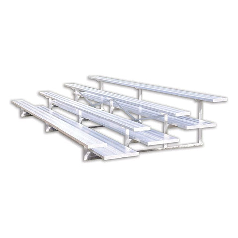 Jaypro Bleacher - 15' (4 Row - Double Foot Plank) - All Aluminum BLDP-4AL