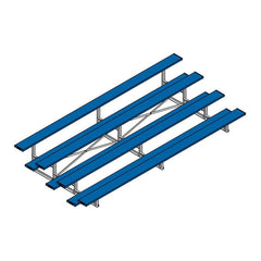 Jaypro Bleacher - 15' (4 Row - Single Foot Plank) - All Aluminum (Powder Coated) BLCH-4ALPC