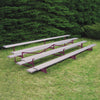 Image of Jaypro Bleacher - 15' (4 Row - Single Foot Plank) - Standard, Outdoor (Powder Coated) BLCH-4PC